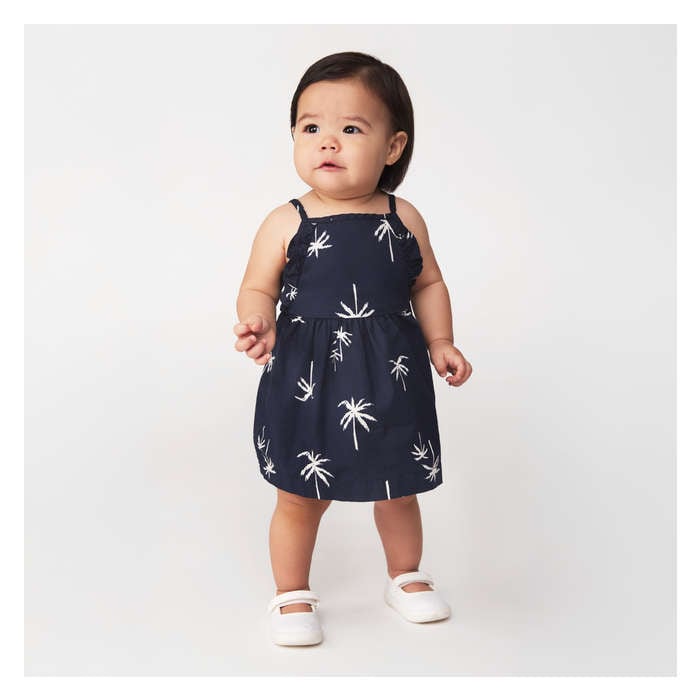 Bébés Filles Robe à volants pour bébés filles - Marine Foncé